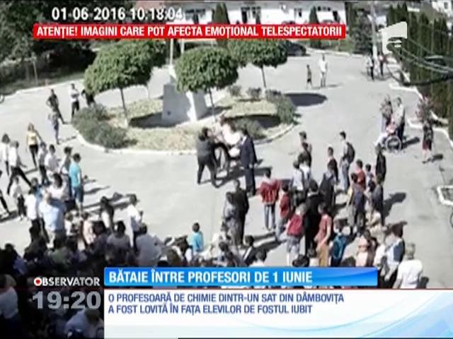 O profesoară de chimie din D&acirc;mboviţa a fost lovită &icirc;n plină stradă de fostul iubit