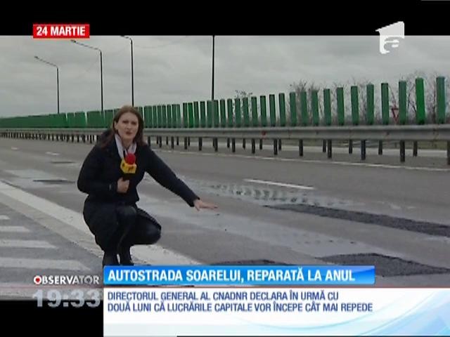 Autostrada Soarelui este plină de gropi, de la Lehliu p&acirc;nă la Drajna