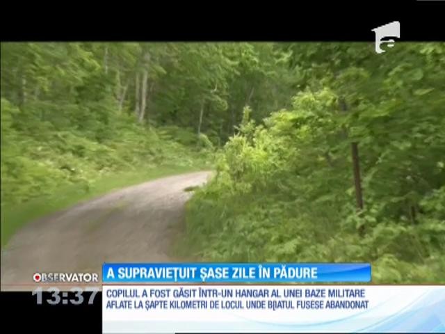 Copilul de şapte ani abandonat de părinţi &icirc;ntr-o pădure pentru că nu era cuminte, găsit teafăr