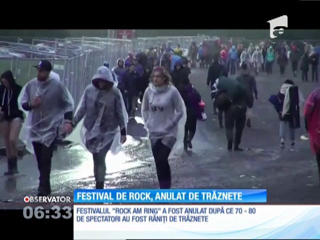 Peste 70 de oameni au fost loviţi de trăznete la un mare festival rock din Germania