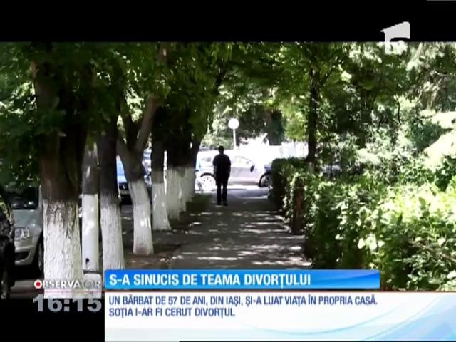 S-a sinucis de teama divorțului