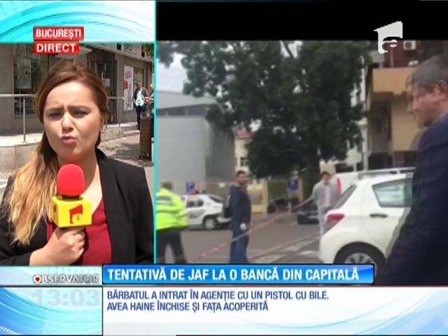 Un bărbat a &icirc;ncercat să jefuiască o bancă, &icirc;n această dimineaţă, &icirc;n Sectorul 3 al Capitale