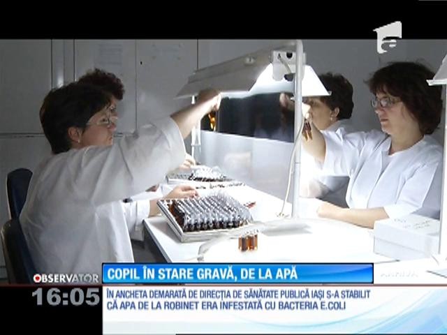 Copil &icirc;n stare gravă, după ce a consumat apă de la robinet