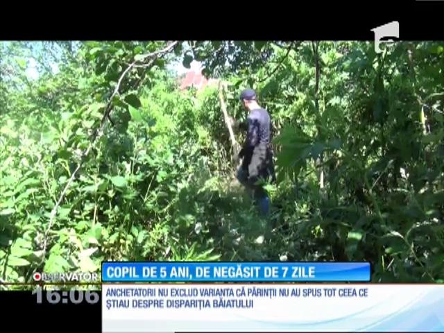 Copil de cinci ani, de negăsit după șapte zile