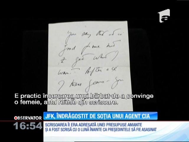 John J. Kennedy, &icirc;ndrăgostit de soția unui agent CIA!