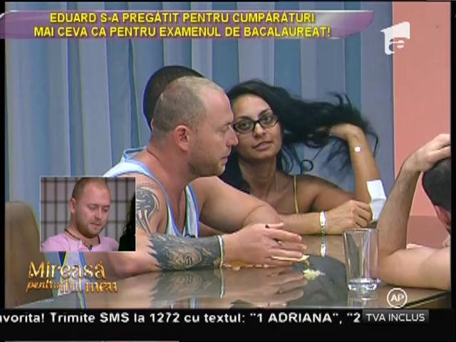 Eduard s-a antrenat intens pentru examenul cumpărăturilor!