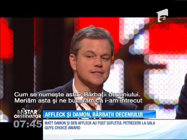 Gala Guys Choice Awards şi-a desemnat c&acirc;ştigătorii. Doi actori celebrii au primit titulatura de "Bărbaţii ultimului deceniu"