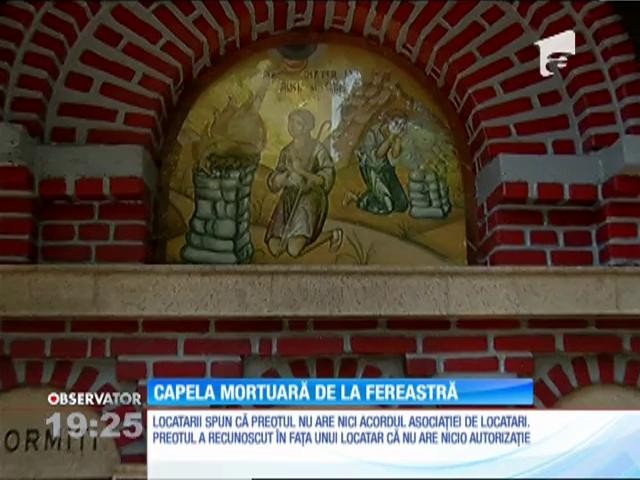 Locatarii unui bloc din Bucureşti s-au trezit cu o capelă mortuară &icirc;n dreptul ferestrelor!