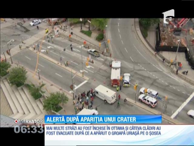 Crater uriaş apărut brusc &icirc;n mijlocul capitalei Canadei