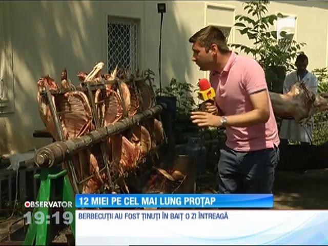 O duzină de berbecuţi au &icirc;ncins cel mai lung proţap din inima Bucureştiului