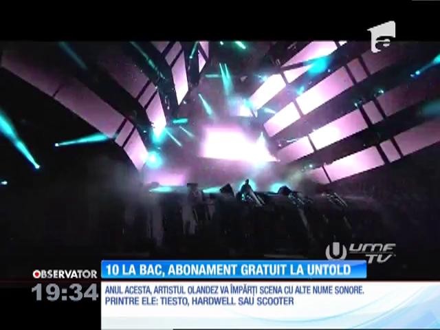 Elevii care iau 10 la BAC, abonament gratuit Festivalul Untold