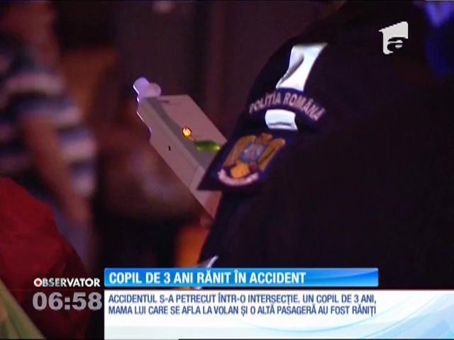 Copil de trei ani rănit &icirc;n accident