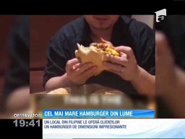 Cel mai mare burger din lume se serveşte &icirc;n Filipine