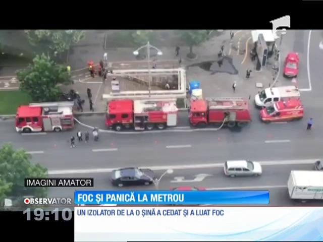 Incendiul dintre staţiile de metrou Piaţa Victoriei şi Aviatorilor a izbucnit din cauza unui cablu de izolare a şinei