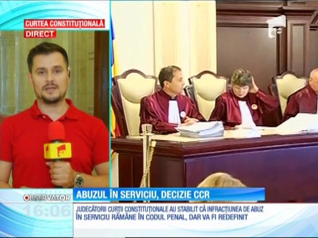 Abuzul &icirc;n serviciu, decizie CCR