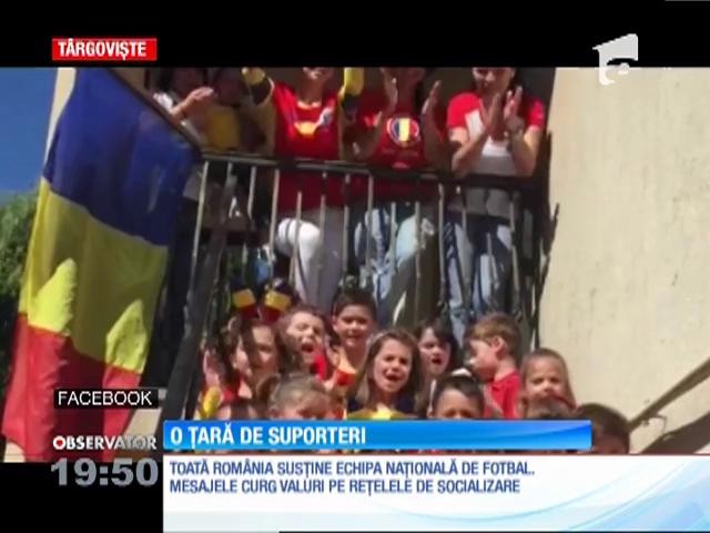 O ţară de suporteri! Un singur mesaj răzbate din piepturile lor: "Hai, Rom&acirc;nia!"