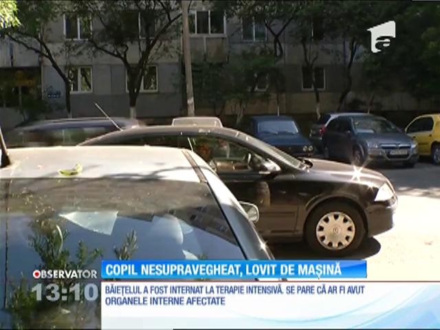 Un copil de trei ani a fost lovit de o mașină, &icirc;n Capitală