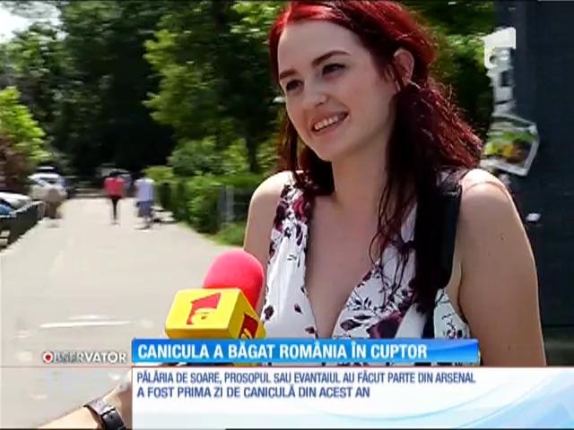 Rom&acirc;nii au fost copleşiţi &icirc;n prima zi de caniculă, cu temperaturi care au depăşit chiar şi 40 de grade celsius