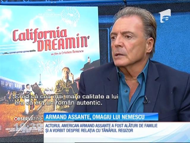 Armand Assante, omagiu lui Nemescu