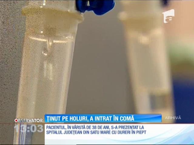 Un bărbat a intrat &icirc;n comă după ce a stat mai bine de o oră pe holul spitalului din Satu Mare