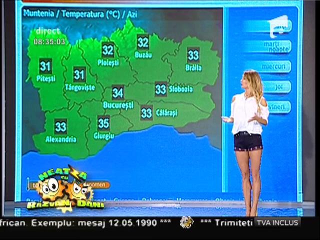 Vremea e la extreme! Temperaturi de p&acirc;nă la 36 de grade &icirc;n sud, Cod galben de ploi şi vijelii &icirc;n vestul Rom&acirc;niei!