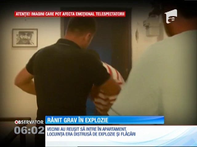 Un bărbat din Constanţa, rănit grav &icirc;ntr-o explozie din propriul apartament