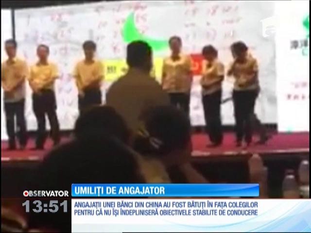 E scandal &icirc;n China! Angajaţii unei bănci, bătuţi cu rigla pentru că nu şi-a &icirc;ndeplinit obiectivele