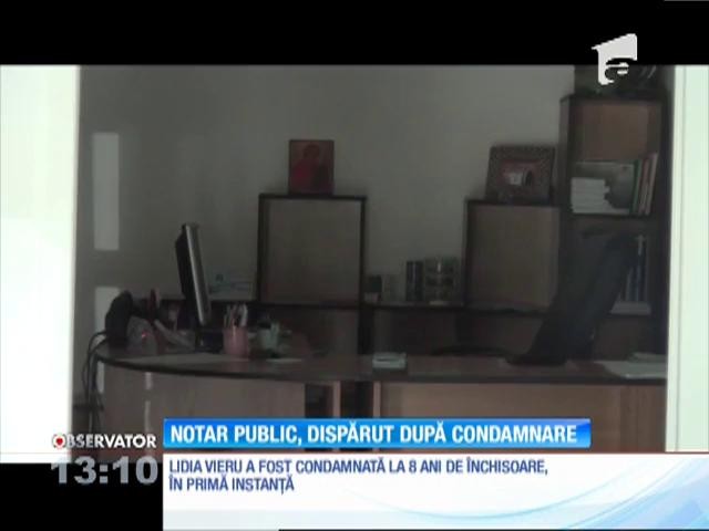 Un notar public din judeţul Iaşi, condamnat recent la opt ani de &icirc;nchisoare, a dispărut