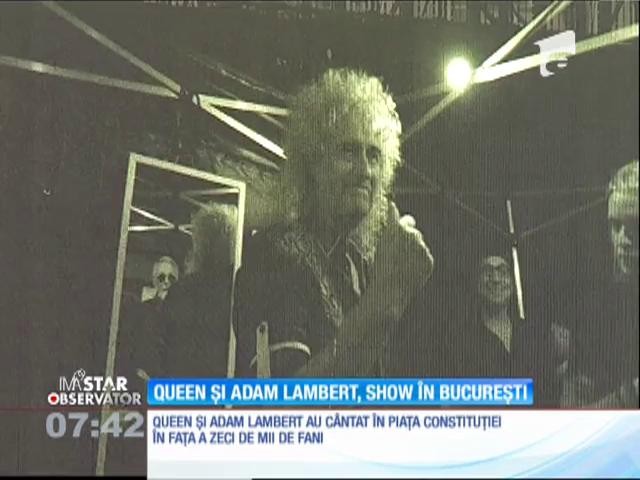 Queen şi Adam Lambert au făcut show la Bucureşti