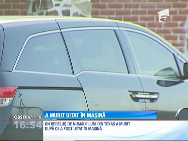 Un bebeluș, uitat &icirc;n maşină, a murit chiar &icirc;n faţa casei familiei