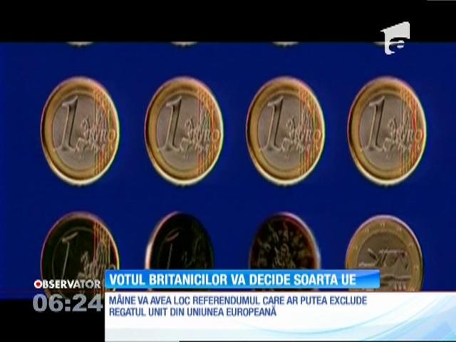 Mai e o singură zi p&acirc;nă c&acirc;nd votul britanicilor va decide soarta UE