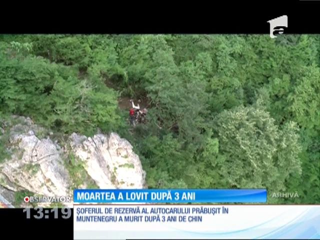 Şoferul de rezervă al autocarului prăbuşit &icirc;ntr-o prăpastie din Muntenegru, a murit după trei ani de chin