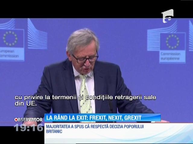 FREXIT, NEXIT ŞI GREXIT.  Francezii, olandezii şi grecii se g&acirc;ndesc să-şi facă şi ei exit-ul din Uniunea Europeană