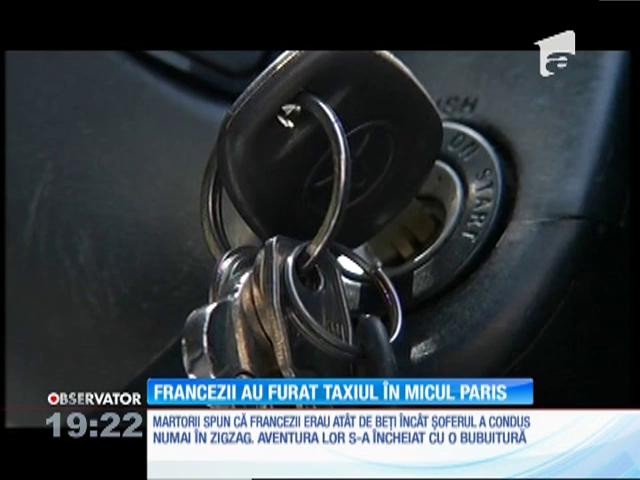 Trei francezi, după o petrecere cu mult alcool &icirc;n Centrul Istoric, au furat un taxi