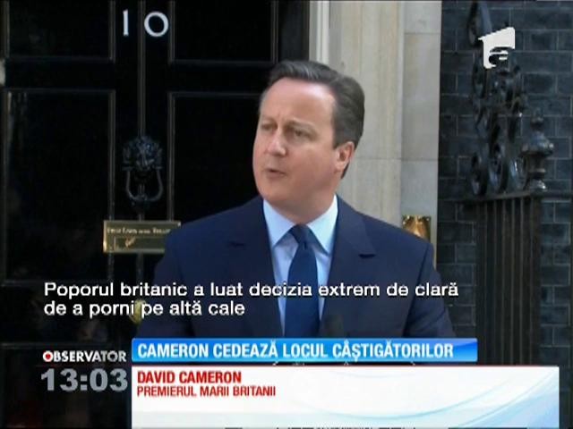 David Cameron cedează locul c&acirc;știgătorilor