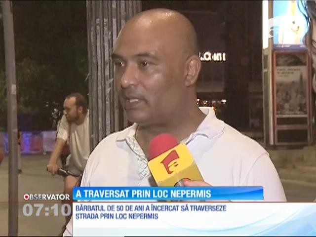 Bucureşti: Un bărbat de 50 de ani a ajuns &icirc;n stare gravă la spital după ce a traversat strada neregulamentar