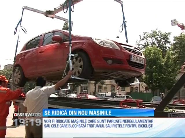 Guvernul a pregătit un proiect prin care mașinile parcate neregulamentar să poată fi ridicate