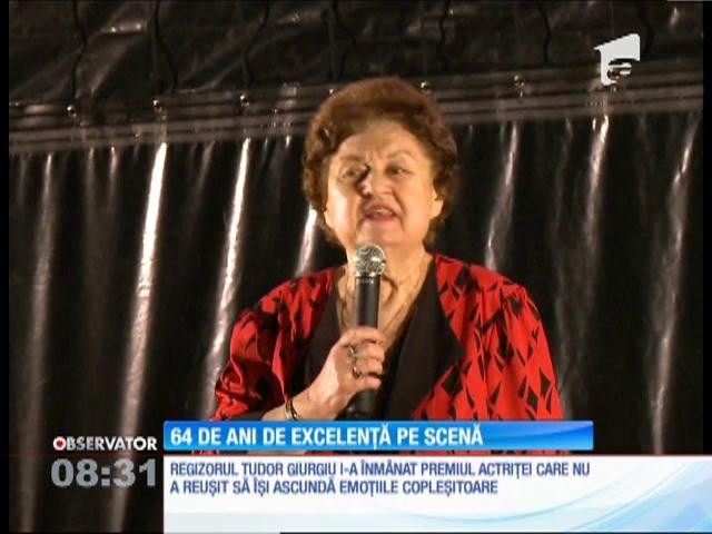 Actrița Tamara Buciuceanu Botez a primit "Premiul de excelenţă pentru &icirc;ntreaga activitate artistică"