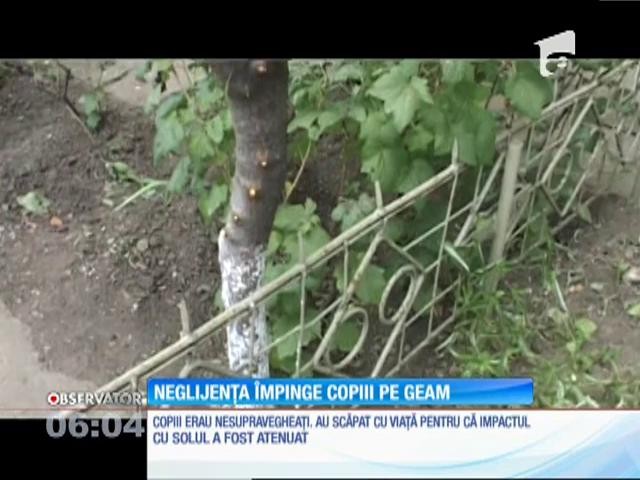 Doi copii au supravieţuit miraculos. Unul a căzut de la mansarda unui bloc, iar celălalt de la etajul patru