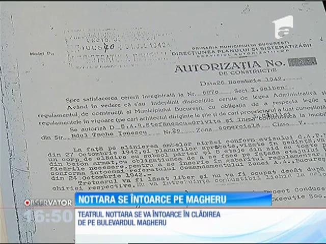 Teatrul Nottara se &icirc;ntoarce &icirc;n clădirea din Bulevardul Magheru