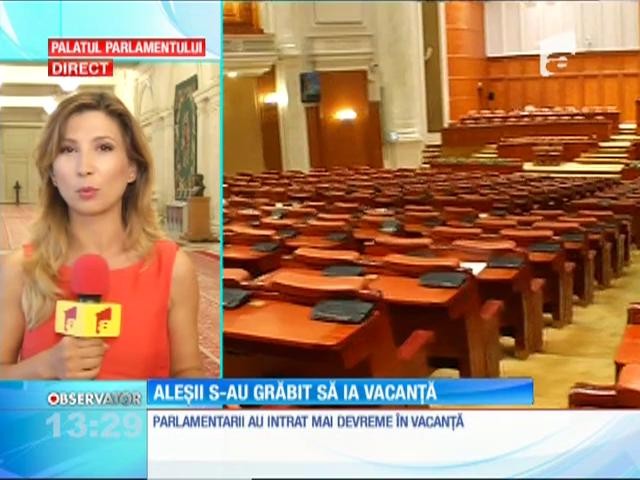 Parlamentarii au intrat mai devreme &icirc;n vacanţă