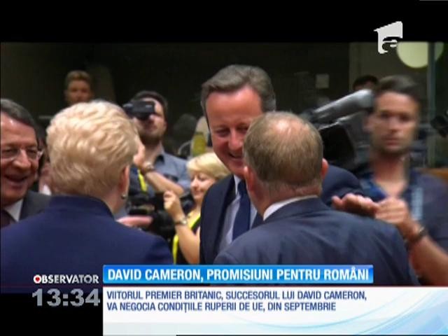 David Cameron, promisiuni pentru rom&acirc;ni