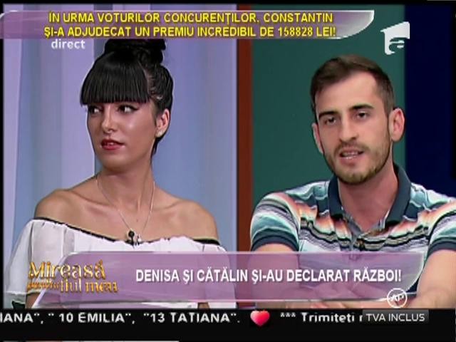 Cătălin: &rdquo;Nu-mi doresc o nefricită precum Denisa l&acirc;ngă mine!&rdquo;