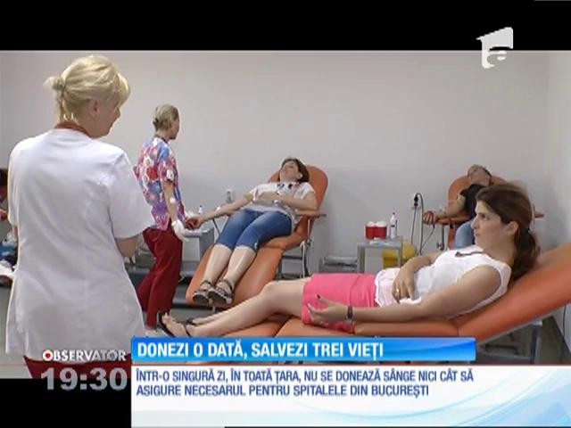 Donează s&acirc;nge o dată, salvezi trei vieți