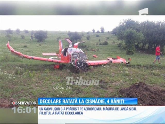 Accident aviatic l&acirc;ngă Sibiu. Patru oameni sunt răniți