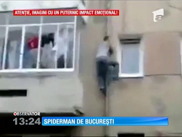 Bucureştiul &icirc;şi are şi el Spidermanul lui. E drept, unul cam ameţit
