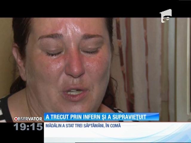 Mădălin, t&acirc;nărul care sărit pe geamul unui cămin curprins de flăcări din Marea Britanie, a ajuns acasă