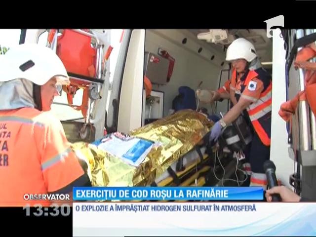 Simulare de explozie şi incendiu la o rafinărie din Ploieşti
