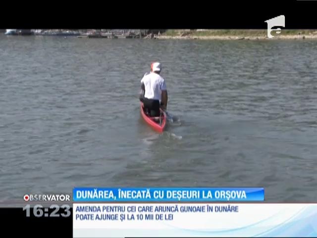 Dunărea, &icirc;necată cu deșeuri la Orșova