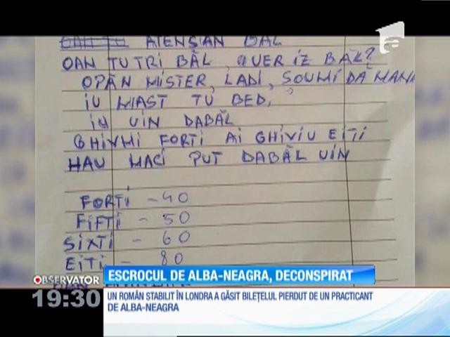 Escrocul de alba-neagra, deconspirat